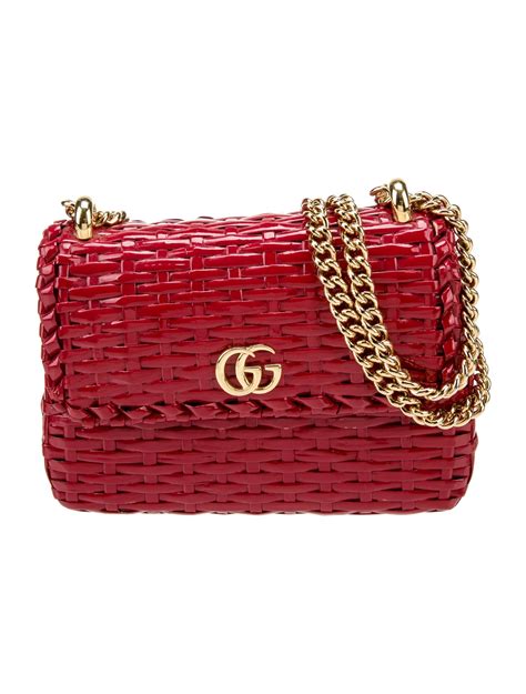 Gucci GG Glazed Wicker Mini Linea Cestino Bag 